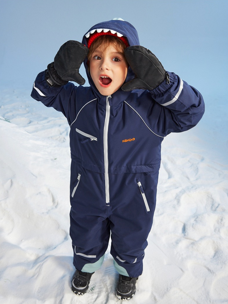 Kid's Snow Jacket and Pants Sets Fun Animal Ski Jumpsuit-NANEND