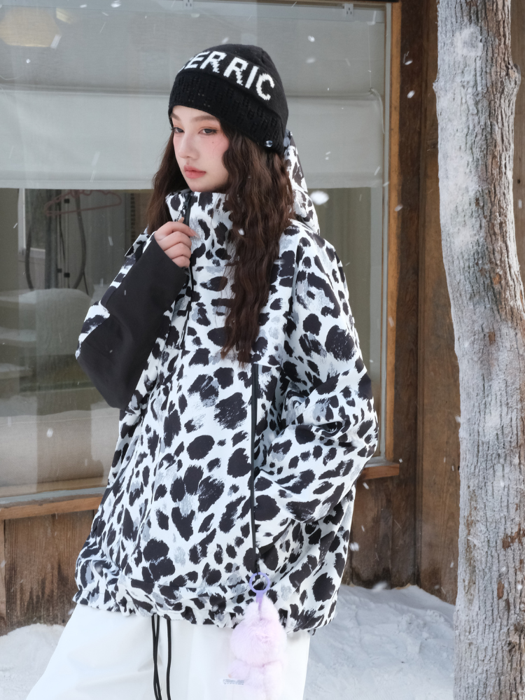 Unisex Ski Jacket 3L Leopard Steeze Snow Jacket - Hellystudio