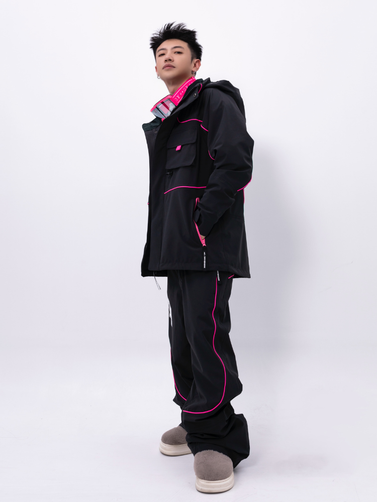 Retro 3-lagige Thermo-Snowboardhose für Herren - Drysnow