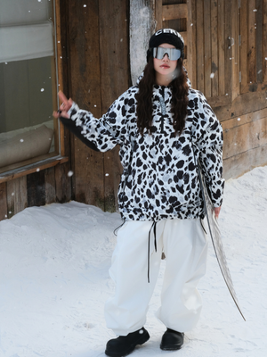 Unisex Ski Jacket 3L Leopard Steeze Snow Jacket - Hellystudio