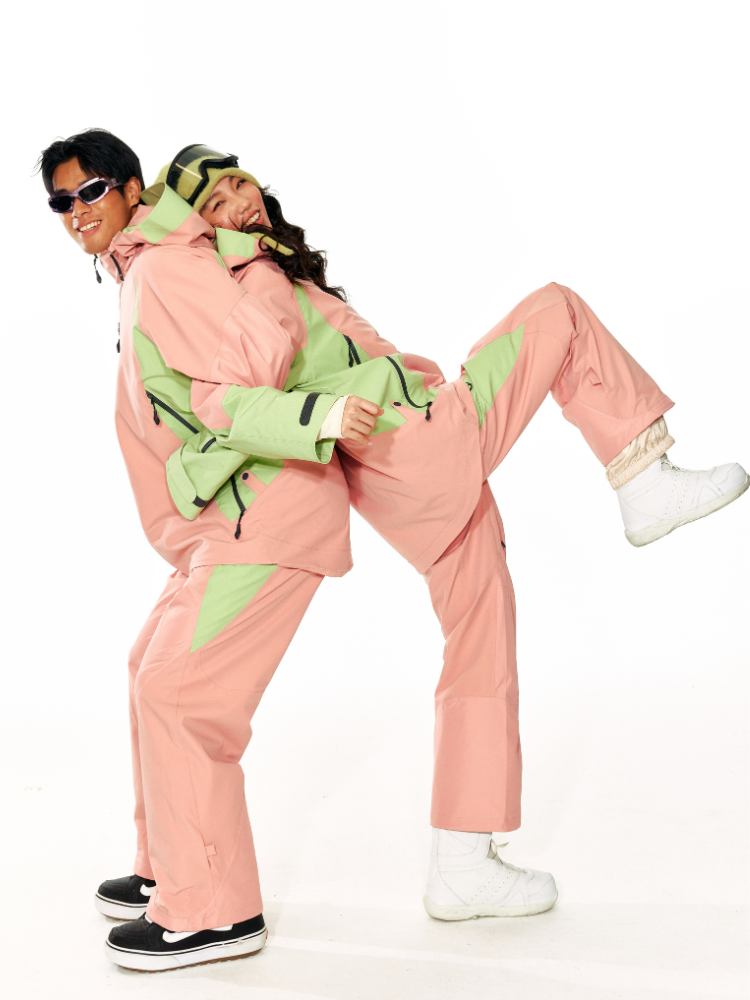 Pánské snowboardové kalhoty Coral Pink Cargo Snow Pants - LITAN