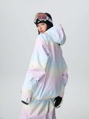 Women's Snow Jacket and Pants Sets Glitter Ice Cream Snow Suit - Searipe