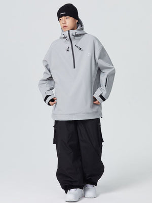 Men's Snow Pant 3L Monochrome Baggy Cargo Pants - Searipe