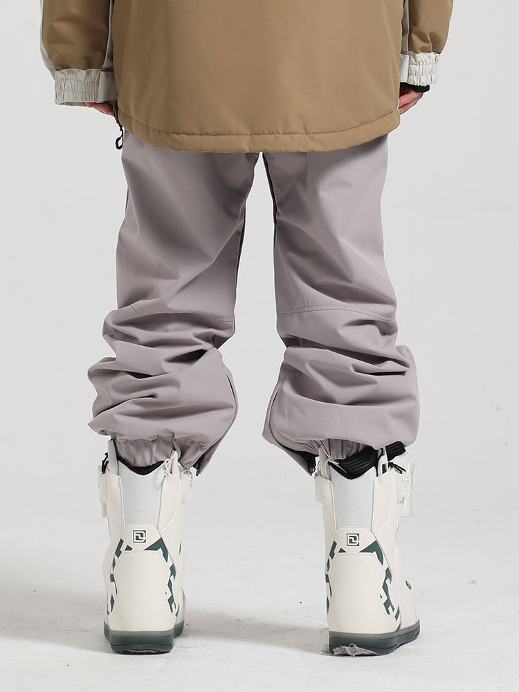 Damen-Skihose mit geradem Bein, hellviolett, farblich abgesetzt - Gsou Snow