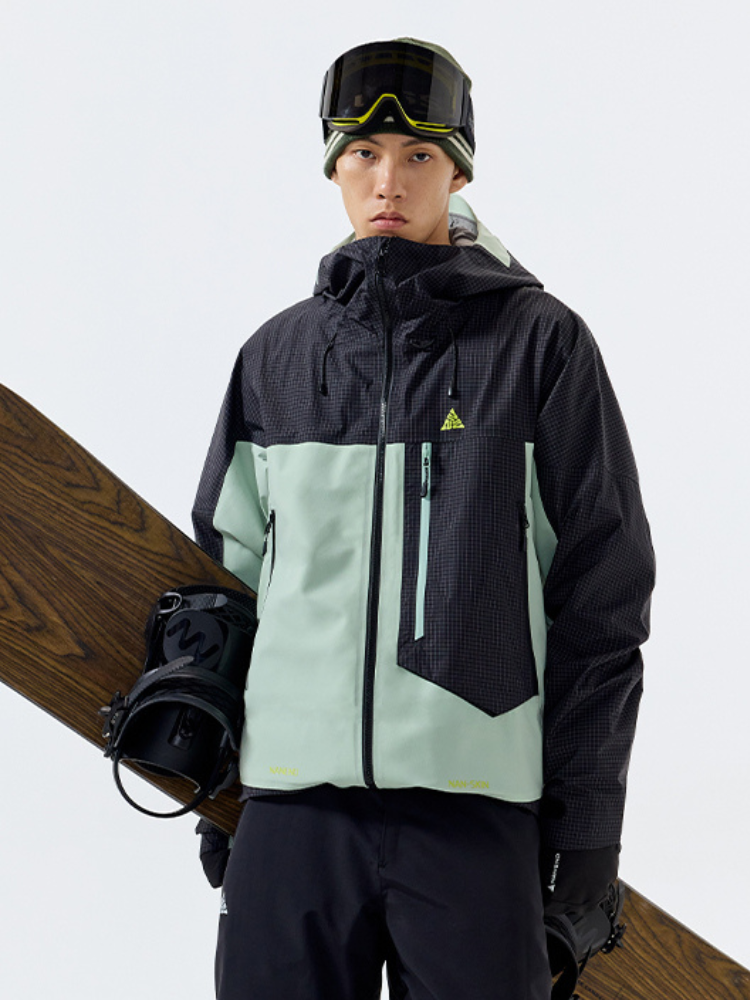 Herren-Snowboardjacke Grid 3L RECCO® Isolierte Schneejacke - NANEND