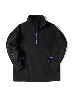 Women's Snow Hoodie Half-Zip Fleece Snow Pullover - LITAN