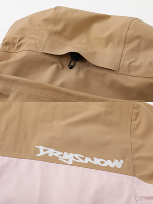 Unisex Snowboard Jacket Pink Patchwork 3L Ski Jacket - Drysnow