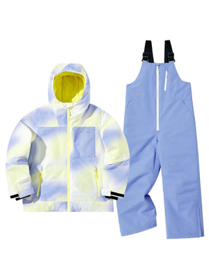 Kid's Snowboard Suits Candy Color Gradient Snow Suits -NANDN