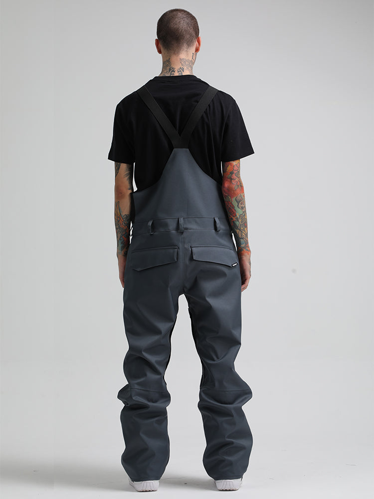 Pánské šedé relaxované sněhové kalhoty s výztužemi na kolenou – Gsou Snow