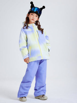 Kid's Snowboard Suits Candy Color Gradient Snow Suits -NANDN