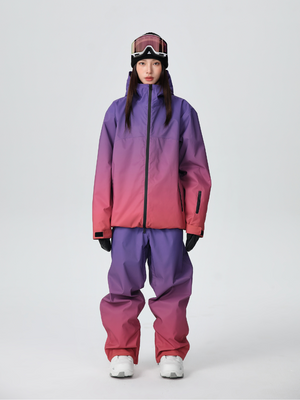 Women's Snow Jacket and Pants Sets 3L Gradient Snow Suit - Searipe