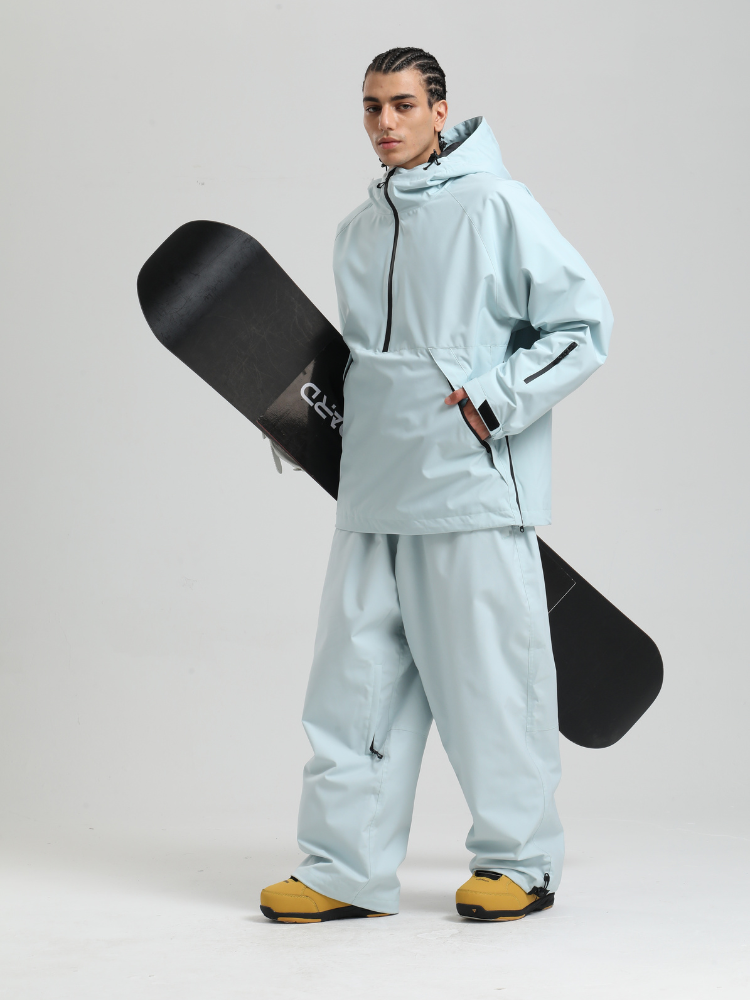 Men's Baggy Snowboard Jacket Minimalist Insulated Snow Anorak - Gsou Snow