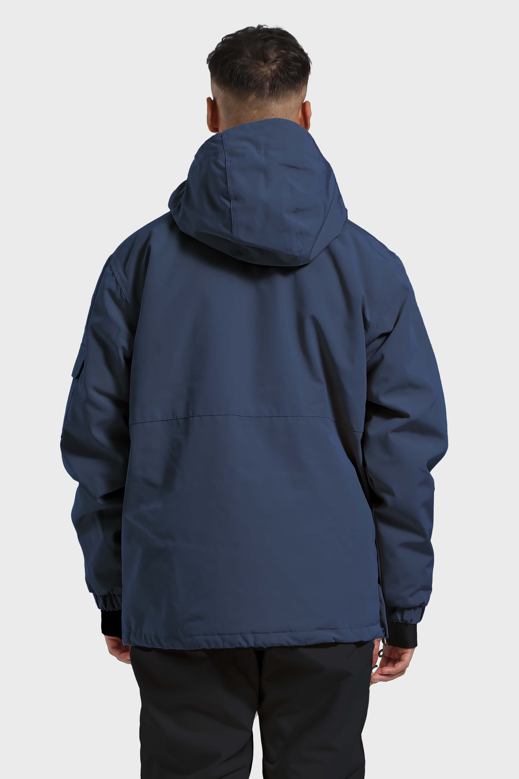 Pánský sněhový anorak navy blue s asymetrickým střihem a klokaní kapsou - voděodolný a zateplený - Gsou Snow
