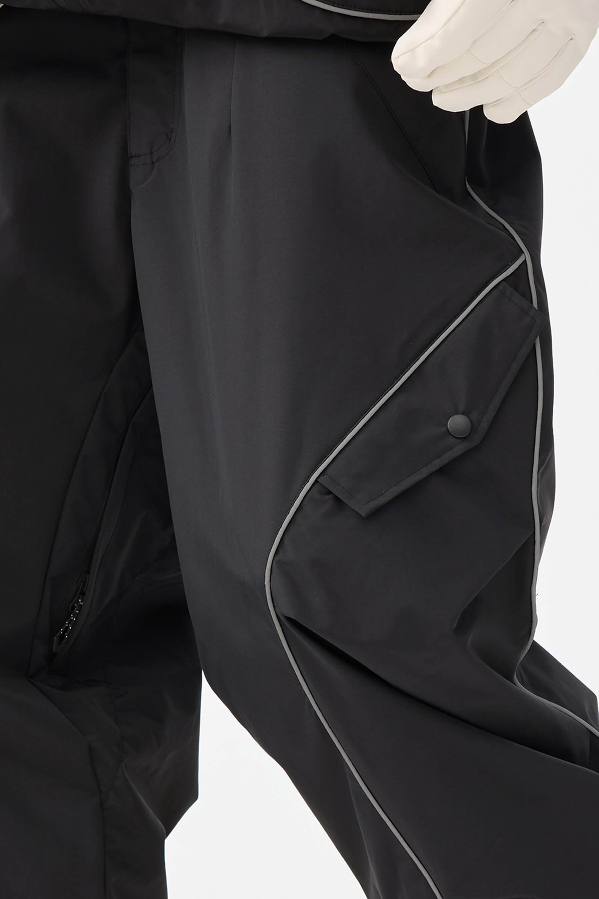 Dámské černé retro kalhoty s reflexními prvky - Gsou Snow