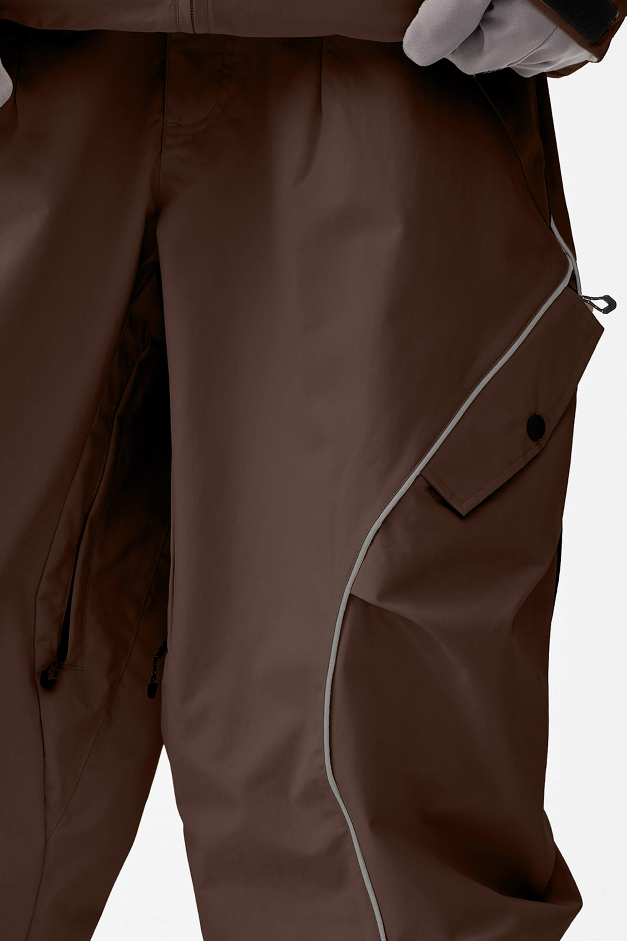 Dámské kávové retro kalhoty s reflexními prvky - Gsou Snow