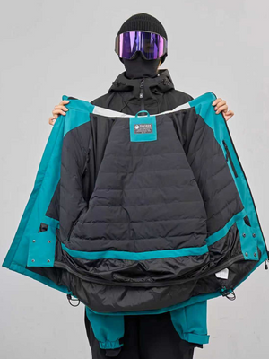 Women's 3L Baggy Snowboard Jacket Realm Down Ski Jacket - Doorek