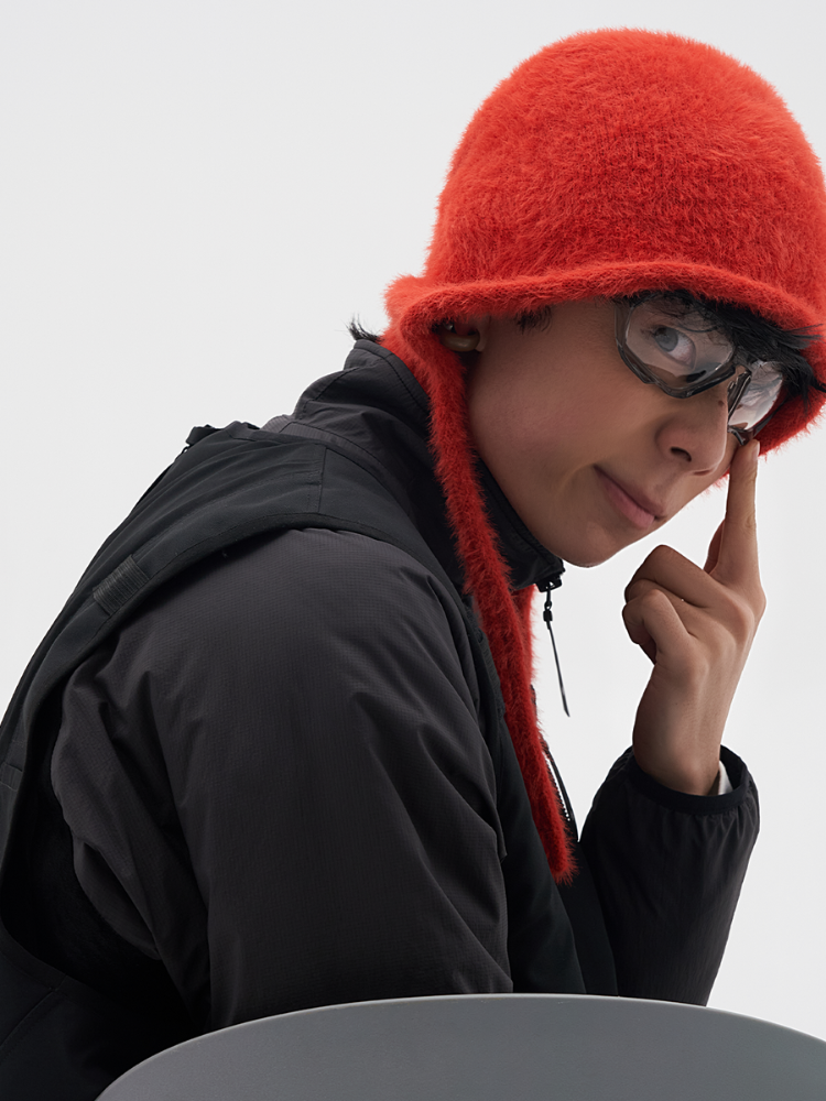 Unisex Czapka Snowboardowa Soft Fluffy z Ekologicznego Futra - LITAN