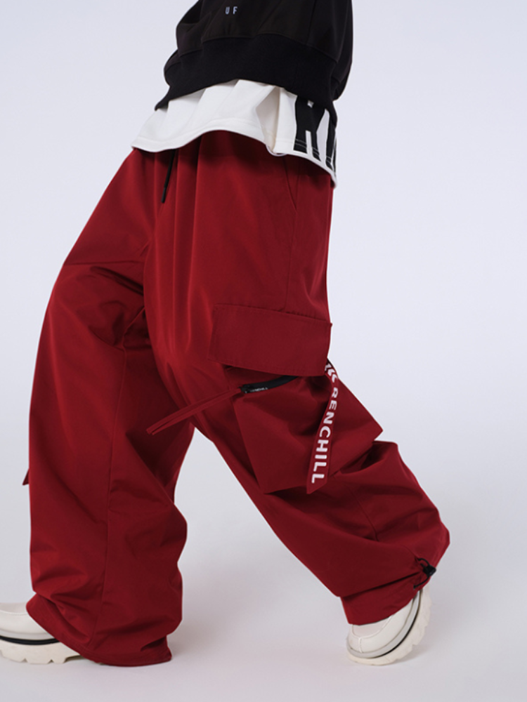 Unisex vínové baggy kalhoty - RenChill - Vintage elegance se setkává s moderním výkonem.