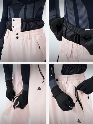 Women's Snowboard Pant Pink 3L Winter Snow Pants - NANEND