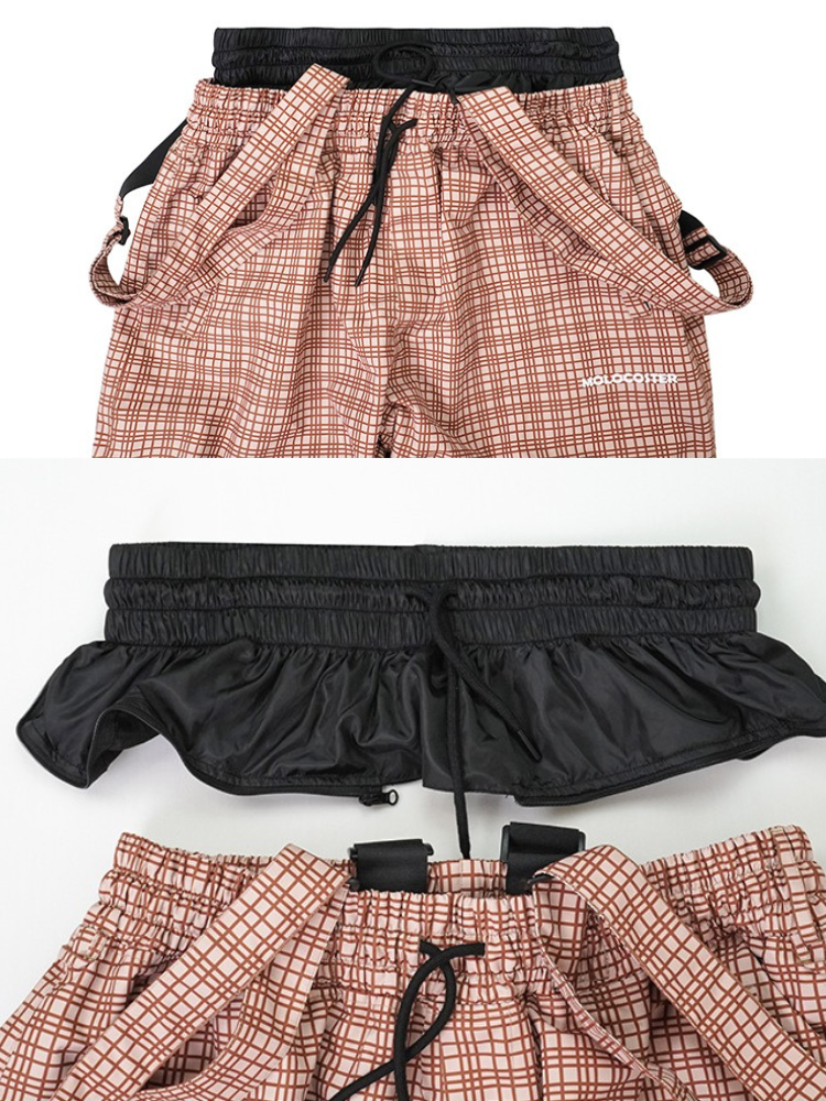 Unisex Snowboard Pant Checkered Snow Pants - Molocoster