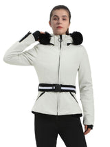 Women's Slim Ski Jacket Insulated Down Snow Jacket - Gsou Snow
