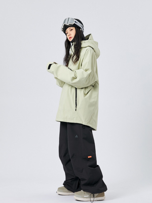 Women's Snowboard Jacket 3L Shield Lite Half-Zip Shell Snow Jacket - NANDN
