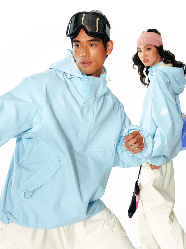 Unisex Snowboard Hoodie Gateway Shell Pullover Jacket - LITAN