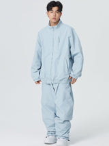 Męski monochromatyczny kombinezon narciarski w luźnym stylu - Searipe