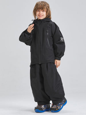 Kids Snowboard Jacket Detachable Rabbit Ears Hooded Snow Jacket - Doorek