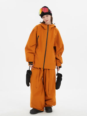 Women's Suspender Baggy Snow Pants -Doorek