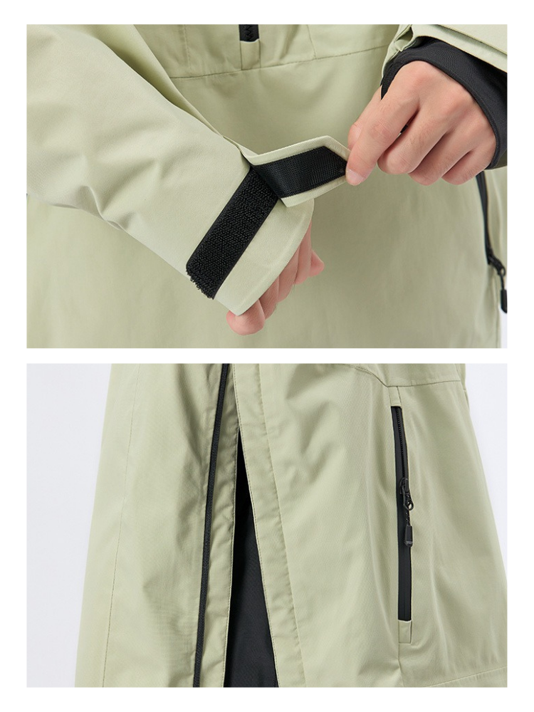 Women's Snowboard Jacket 3L Shield Lite Half-Zip Shell Snow Jacket - NANDN