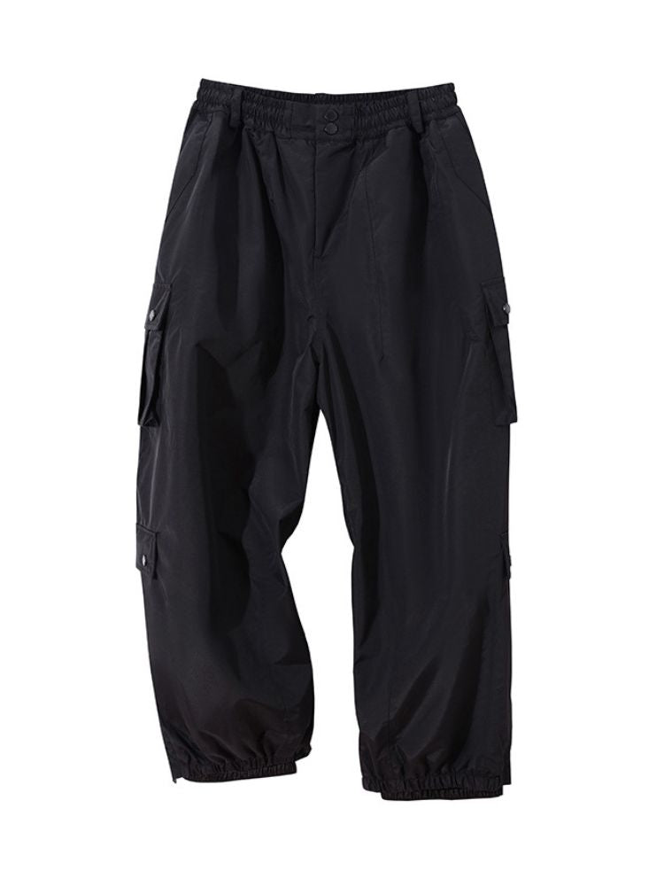 Men's Snow Pant 3L Monochrome Baggy Cargo Pants - Searipe