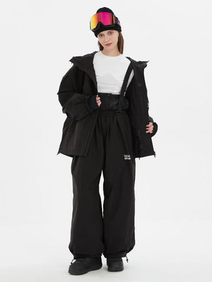 Women's Suspender Baggy Snow Pants -Doorek