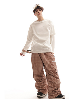 Unisex Snowboard Pant Checkered Snow Pants - Molocoster