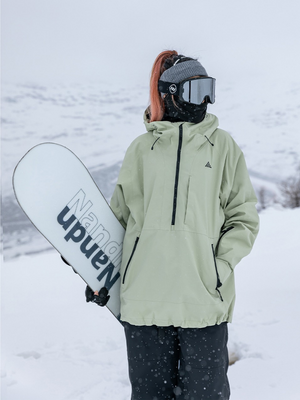 Women's Snowboard Jacket 3L Shield Lite Half-Zip Shell Snow Jacket - NANDN