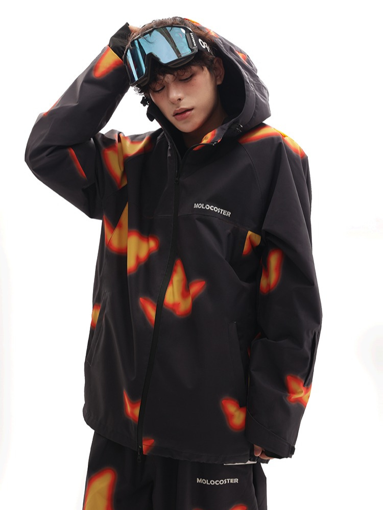 Unisex Kurtka Snowboardowa Flame Butterfly - Molocoster