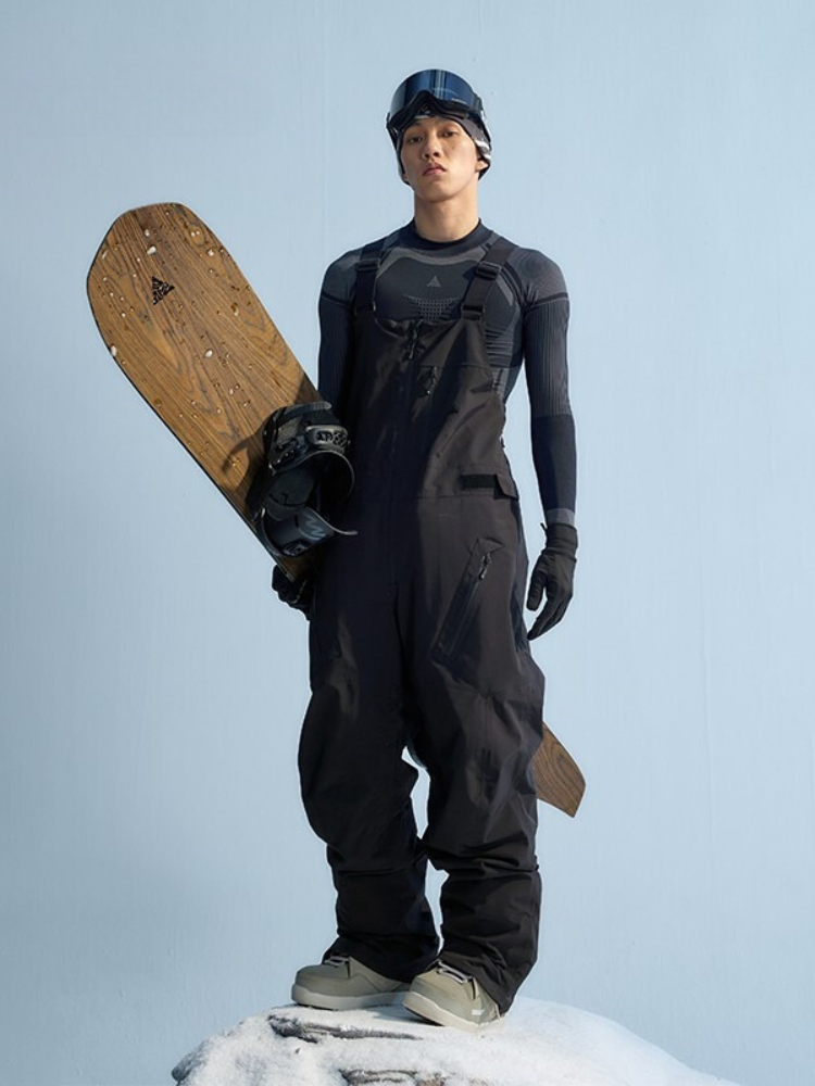 Men's Snow Pant Pro 3L Fleece Ski Bib Pants - NANEND