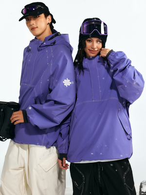 Unisex Snowboard Hoodie Gateway Shell Pullover Jacket - LITAN