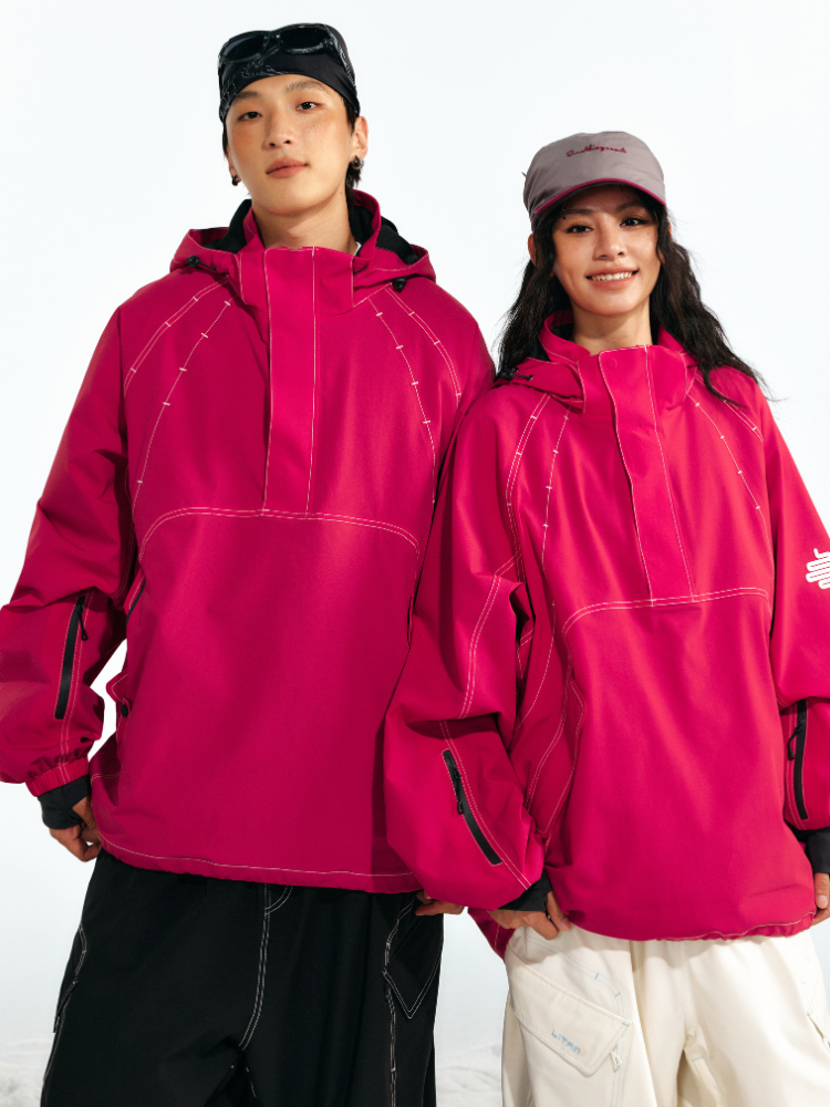 Unisex Snowboard Hoodie Gateway Shell Pullover Jacket - LITAN