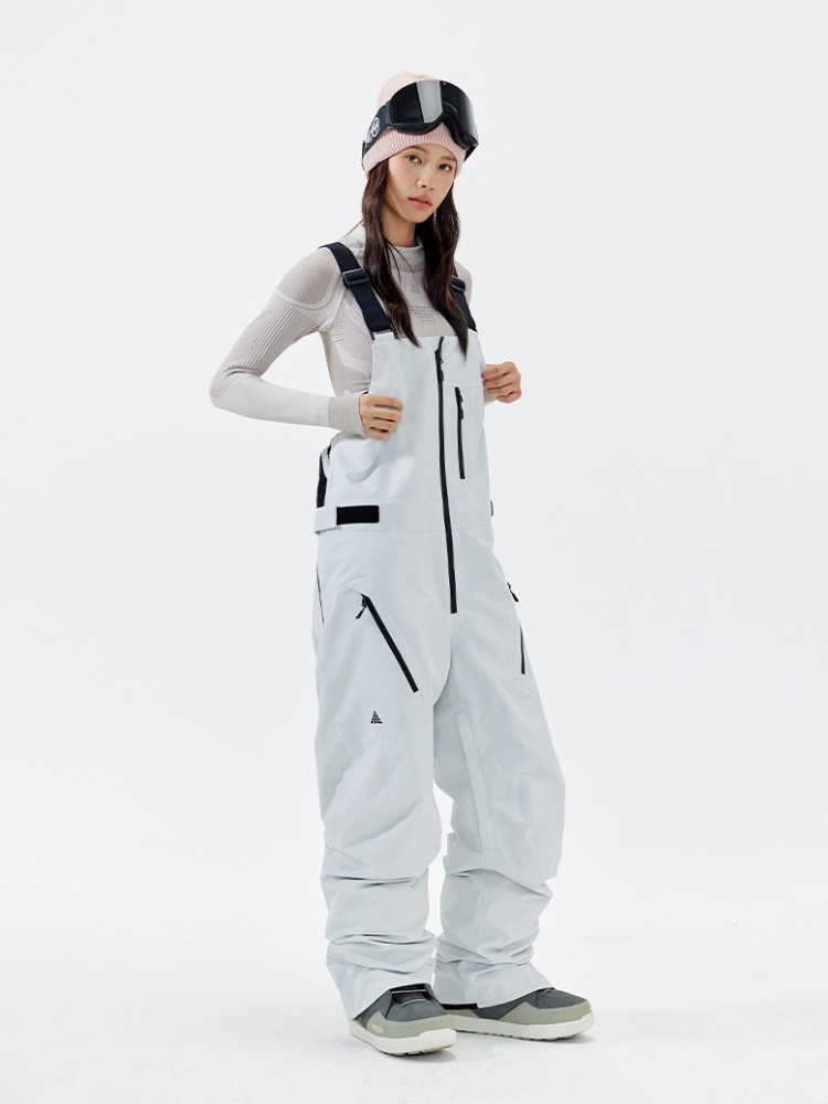 Women's Snow Pant Pro 3L Fleece Ski Bib Pants - NANEND