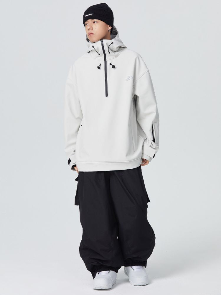 Men's Snow Pant 3L Monochrome Baggy Cargo Pants - Searipe