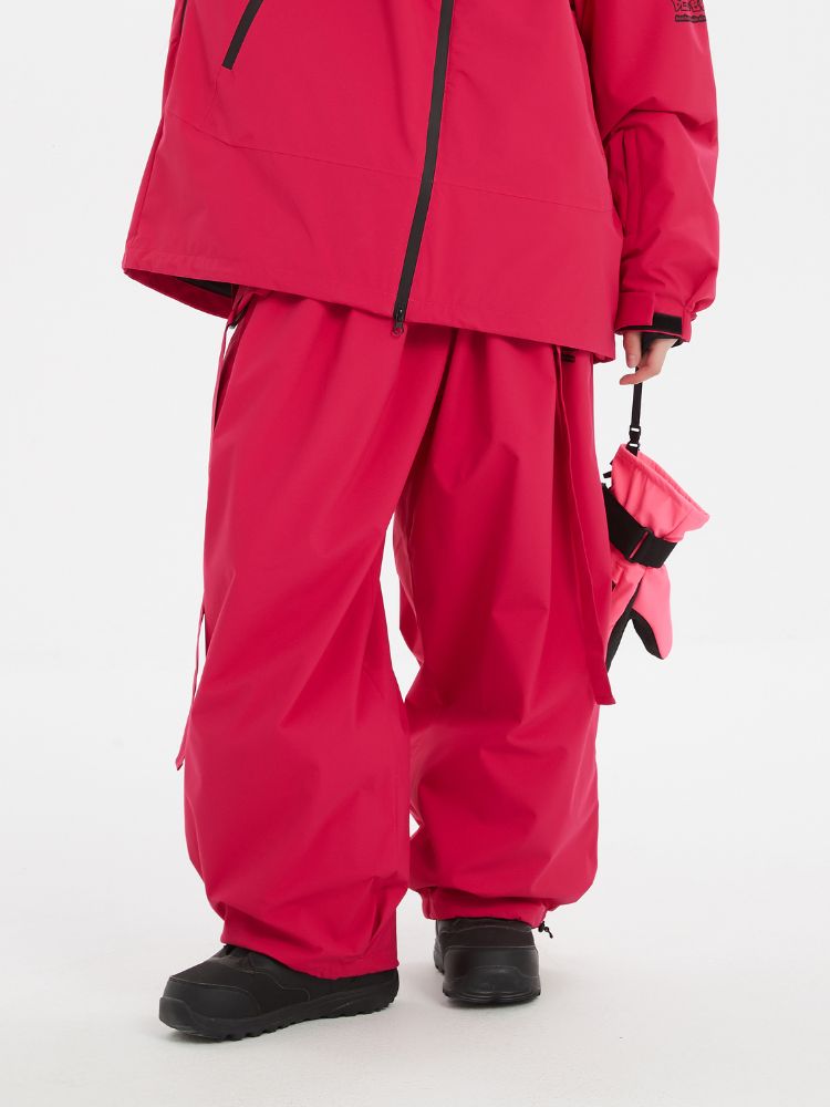 Women's Suspender Baggy Snow Pants -Doorek