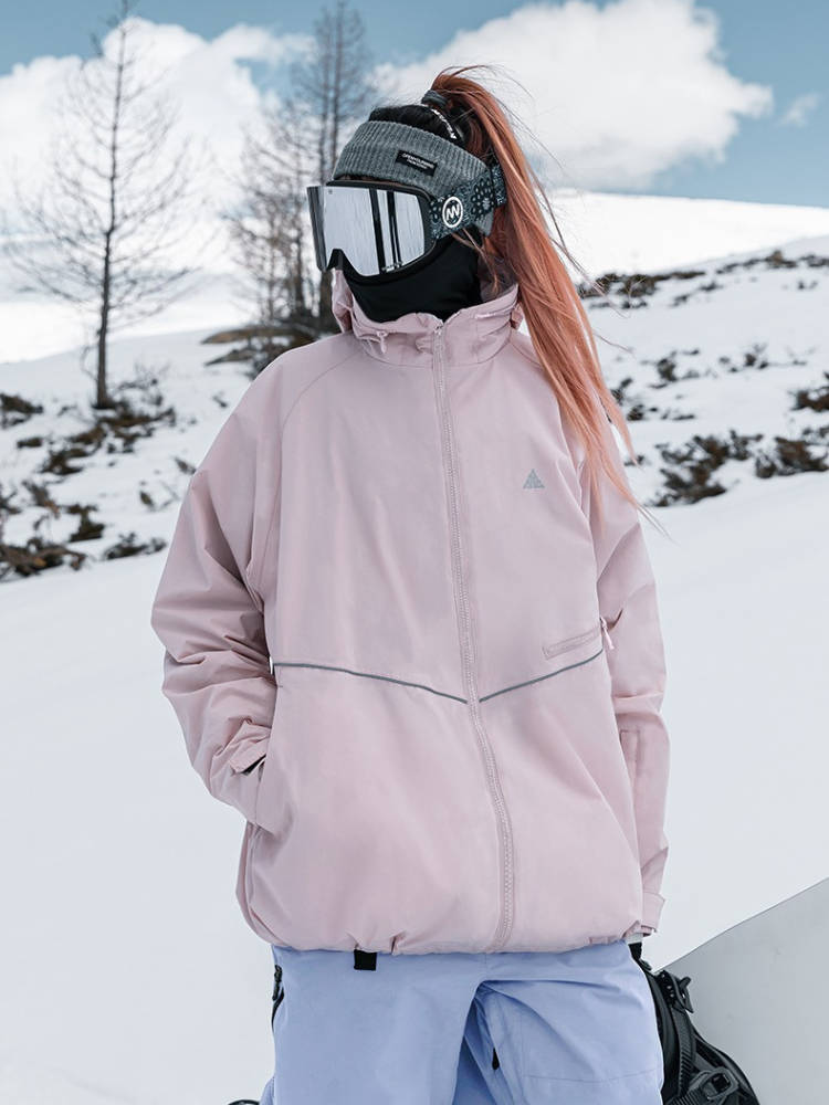 Women's Snowboard Suits Sky Pink Purple Ski Suit - NANEND