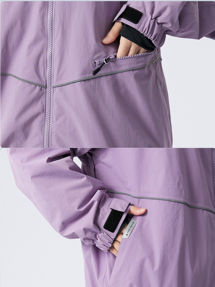 Women's Snowboard Suits Sky Pink Purple Ski Suit - NANEND