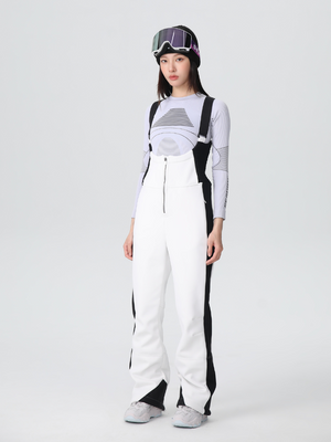 Women's Snow Suits Stretch Fleece-Lined Snow Bib - Searipe