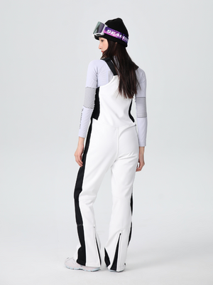 Women's Snow Suits Stretch Fleece-Lined Snow Bib - Searipe