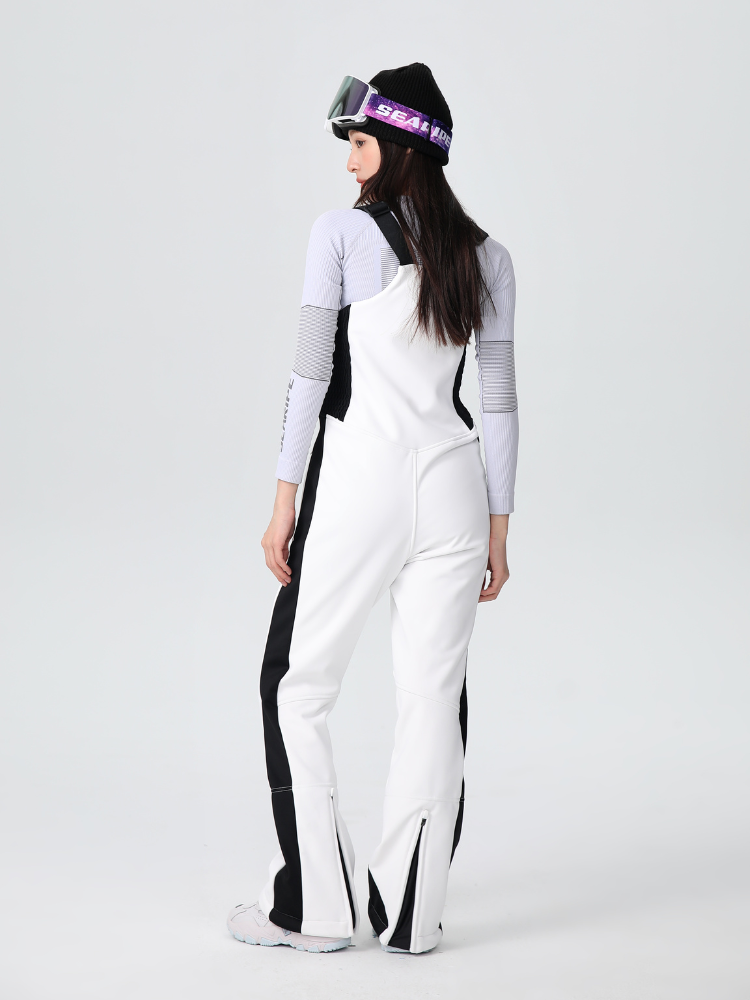 Women's Snow Suits Stretch Fleece-Lined Snow Bib - Searipe