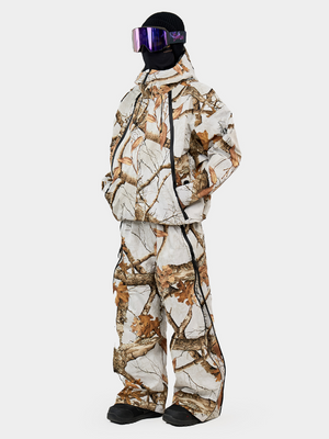 Men's Snowboard Jacket GlideFlow Jungle Shell Unisex Baggy Ski Jacket - Doorek