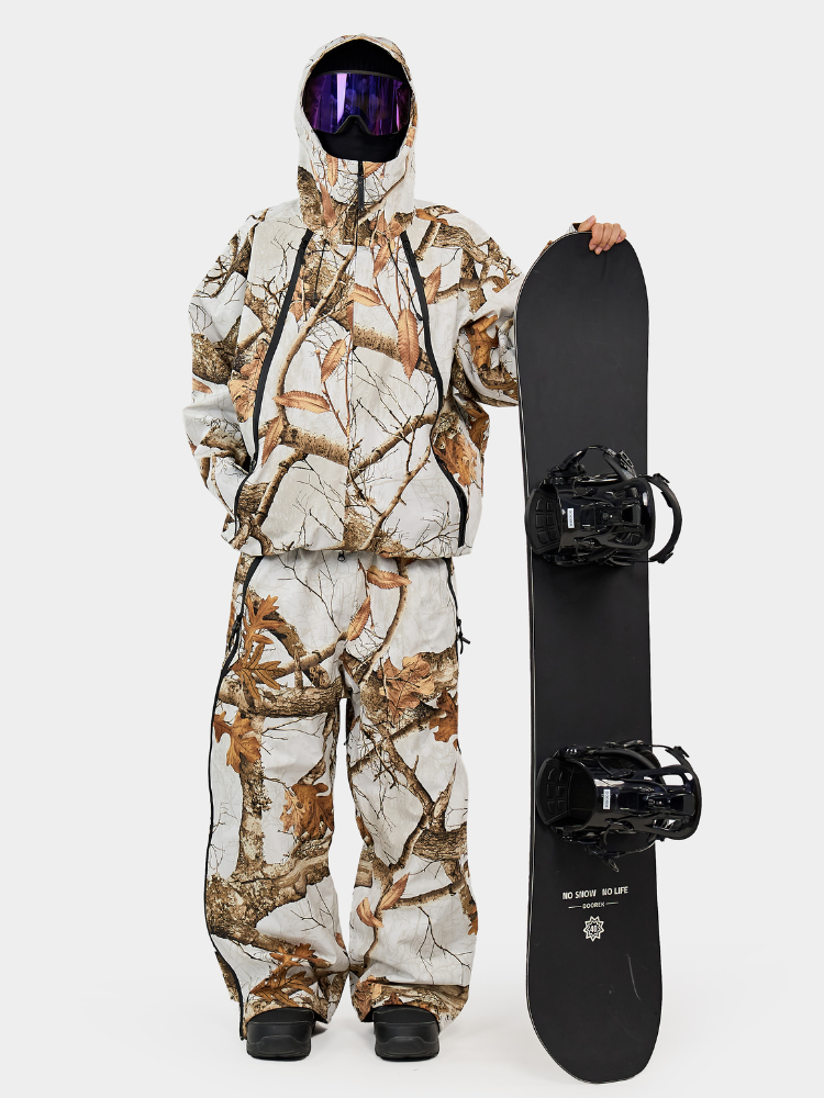 Men's Snowboard Jacket GlideFlow Jungle Shell Unisex Baggy Ski Jacket - Doorek