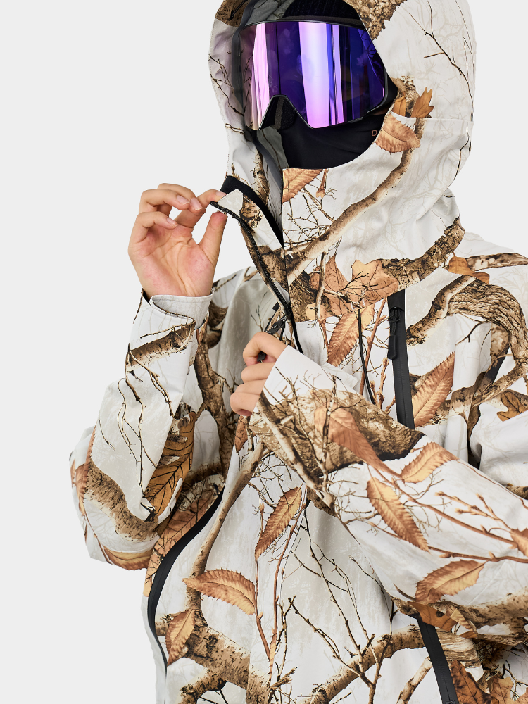 Men's Snowboard Jacket GlideFlow Jungle Shell Unisex Baggy Ski Jacket - Doorek